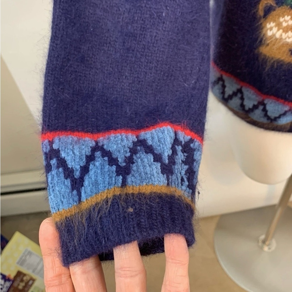 Vtg Rafaella Angora & Wool Nordic Reindeer Christmas Holiday Winter’s Sweater - Picture 7 of 11